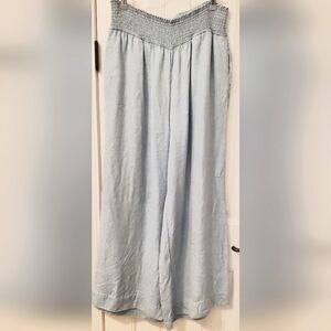 XL JOIE LYOCELL LIGHT BLUE BABY BLUE WIDE LEG PANTS